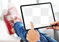 Tablet screen png mockup, transparent design