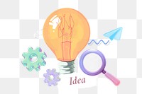 Business idea png collage remix, transparent background