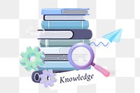 Knowledge png collage remix, transparent background