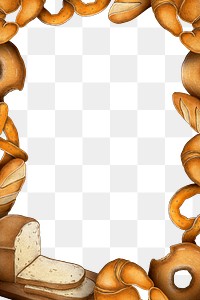 Bakery frame png illustration, transparent background