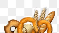 Bakery border png illustration, transparent background