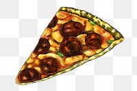 Pizza png illustration, transparent background