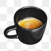 Coffee cup png collage element on transparent background