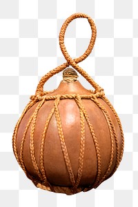 Gourd bottle png, isolated object, transparent background