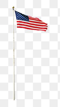 American flag  png, transparent background