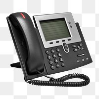 Desk phone png, isolated object, transparent background