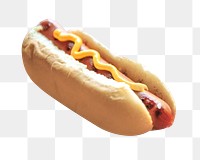 Hotdog fast food png, transparent background
