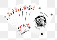 Card deck png, isolated object, transparent background