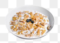 Cornflakes png collage element, transparent background