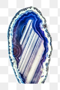 Blue geode png collage element on transparent background