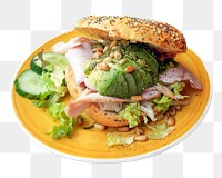 Sandwich png collage element, transparent background