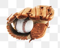 Baseball glove  png, isolated object, transparent background