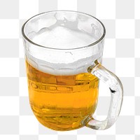 Beer png collage element, transparent background