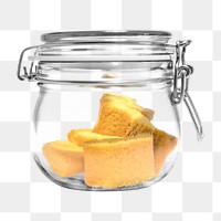 Kitchen jar png collage element on transparent background