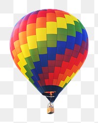 Flying air balloon png, transparent background