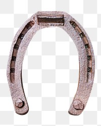 Horseshoe png, isolated object, transparent background