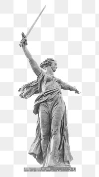 Png the Motherland Calls statue, isolated object, transparent background