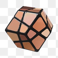 Puzzle cube png, isolated object, transparent background