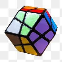 Puzzle cube png, isolated object, transparent background