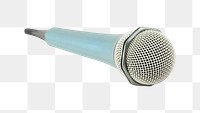 Blue microphone png, isolated object, transparent background