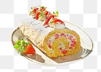 Cake rolls png, food element, transparent background