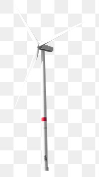 Wind turbine png, isolated object, transparent background