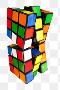 Puzzle cube png, isolated object, transparent background