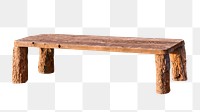 Png wooden bench, isolated object, transparent background