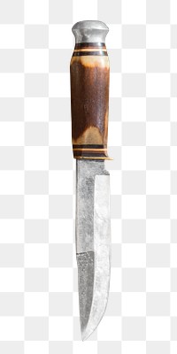 Vintage knife png, isolated object, transparent background