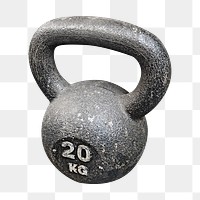 Png gym weight kettlebell, isolated object, transparent background