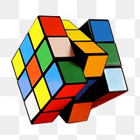 Puzzle cube png, isolated object, transparent background