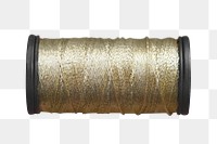 Png gold thread element, transparent background