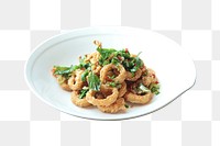 Calamari squid png collage element, transparent background