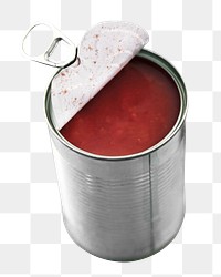 Canned tomato png, healthy food, transparent background