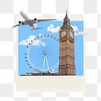 England travel png sticker, transparent background