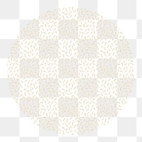 Beige abstract circle png shape, transparent background