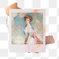 Png Miss Grace Woodhouse sticker, John Singer Sargent's s artwork instant film transparent background. Remixed by rawpixel.