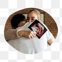 Pregnancy png badge element, transparent background