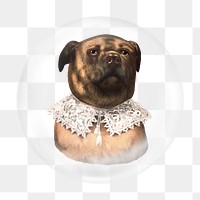 Bulldog png sticker, bubble design transparent background. Remixed by rawpixel.