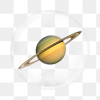 Saturn png sticker, bubble design transparent background. Remixed by rawpixel.