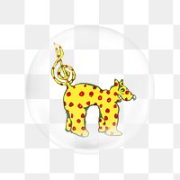 Spotted dog png sticker, Lanny Sommese's art in bubble transparent background. Remixed by rawpixel.