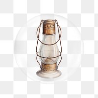 Lantern png sticker, vintage illustration in bubble transparent background. Remixed by rawpixel.