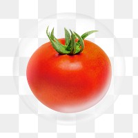 Fresh tomato png element, fruit in bubble