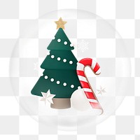 Christmas tree png element in bubble