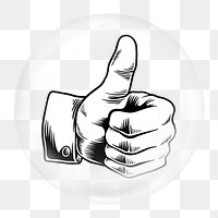 Thumbs up png element in bubble