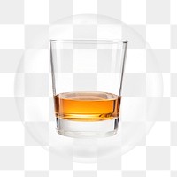 Alcohol drink png bubble element, transparent background 