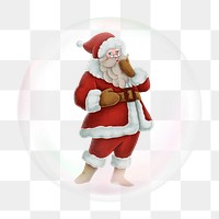 Santa Claus png bubble effect, transparent background