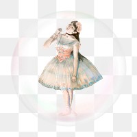 Ballerina png bubble effect, transparent background