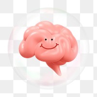 Good mental health png bubble effect, transparent background