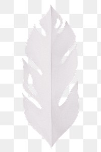 PNG purple leaf, paper craft element, transparent background